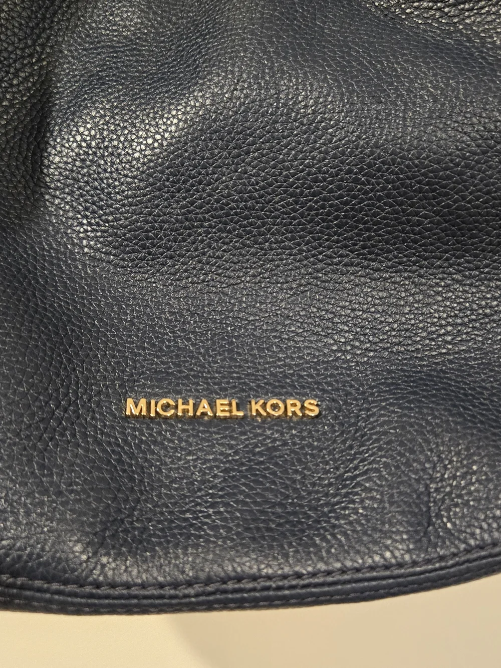 Michael Kors Navy Blue Hobo Handbag Shoulder Bag Purse Large